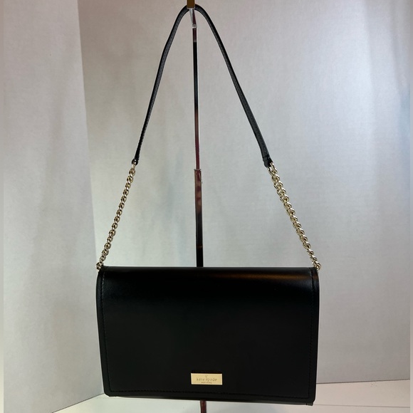 kate spade Handbags - Kate Spade Arbour Hill Angelea Black Leather w/Pink Lining & Gold Chain